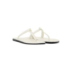 Toteme T Strap Leather Sandals in Off White 37